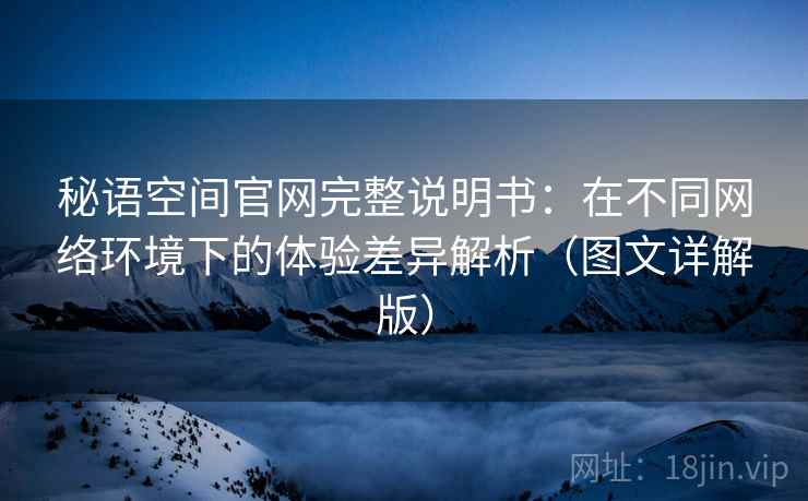 秘语空间官网完整说明书：在不同网络环境下的体验差异解析（图文详解版）