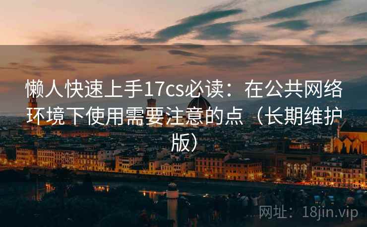 懒人快速上手17cs必读：在公共网络环境下使用需要注意的点（长期维护版）