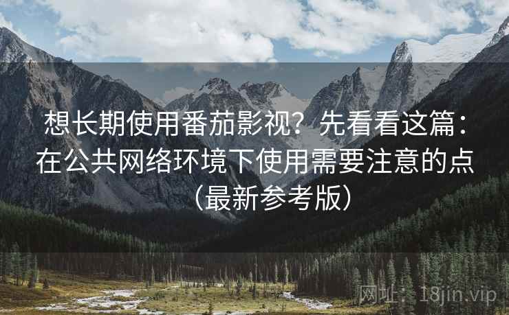 想长期使用番茄影视？先看看这篇：在公共网络环境下使用需要注意的点（最新参考版）